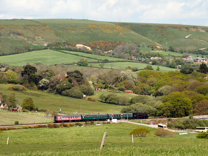 a railway in the landscape