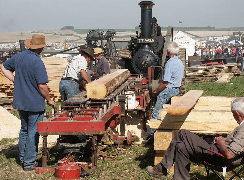 Steam powered saw mill: Great Dorset Steam Working 2005